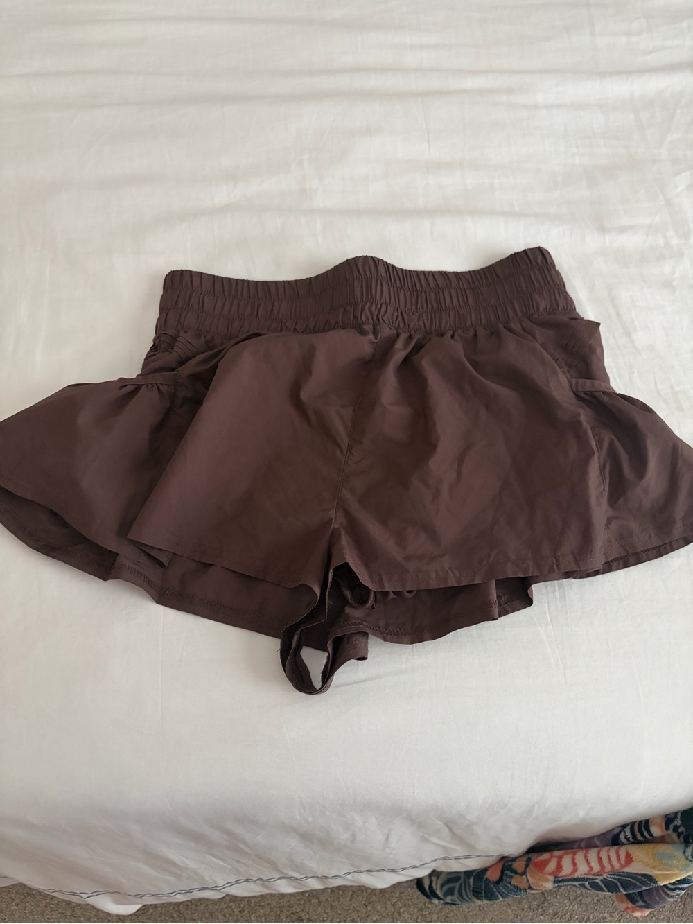Free People Chocolate Brown Athletic Skort Shorts